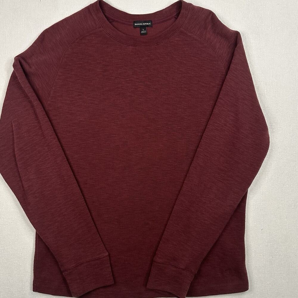 Banana Republic Men's Long‎ Sleeve Sweater 90’s Maroon Size L